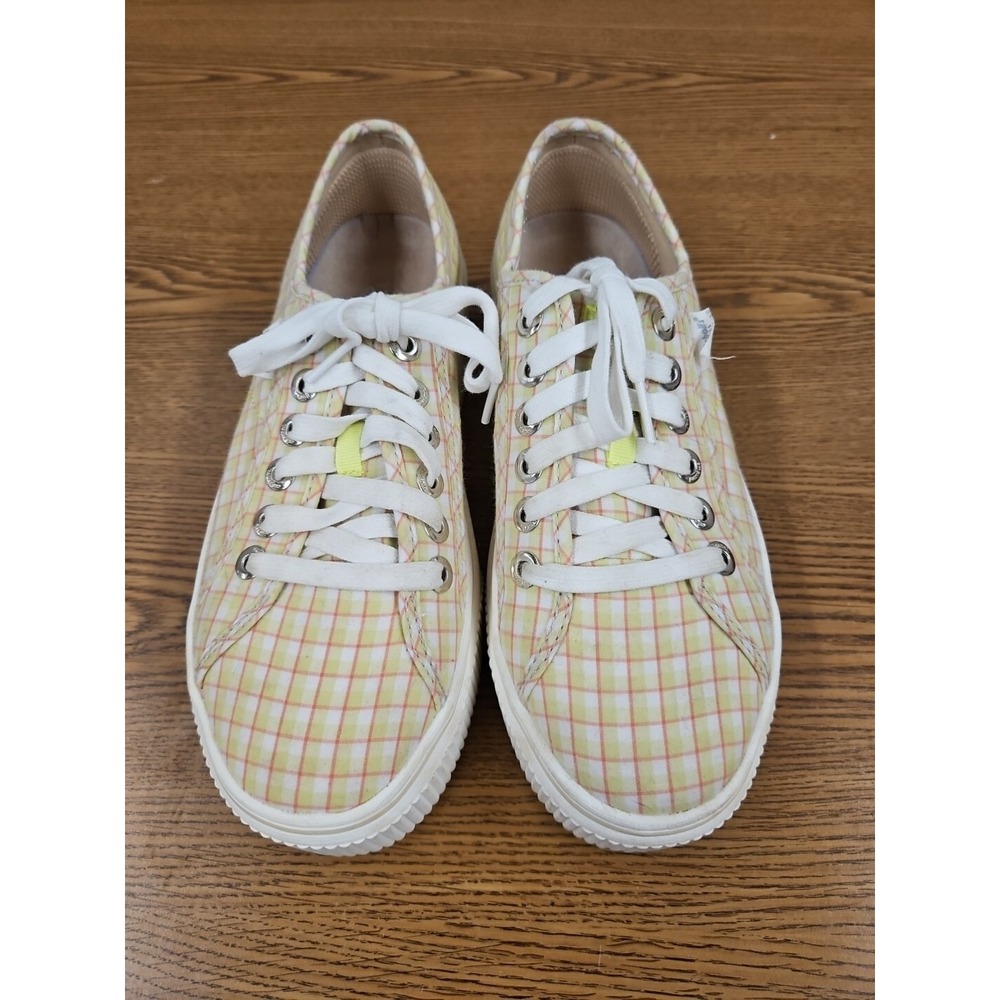 Dr. Scholls FUNDAY Original Collection Yelliw Plaid Platform Sneakers Wms‎ 8.5